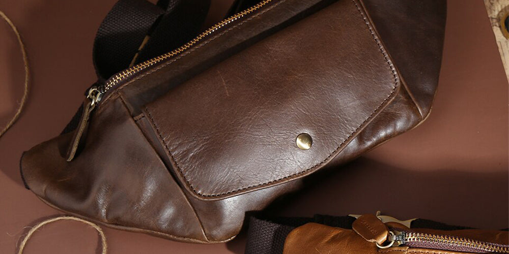 Gift for Men Crossbody Leather Bag Hip Bag Fanny Pack -  Canada