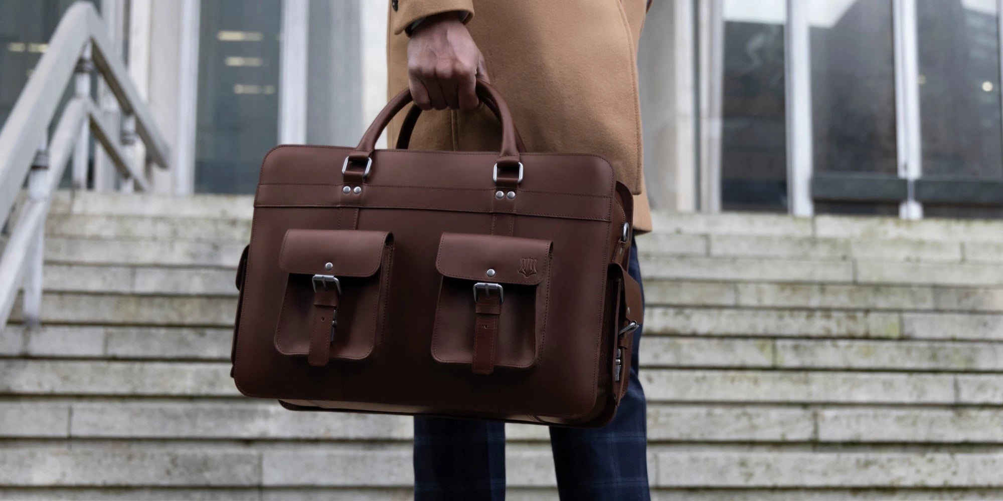 Leather luggage bags for men sales