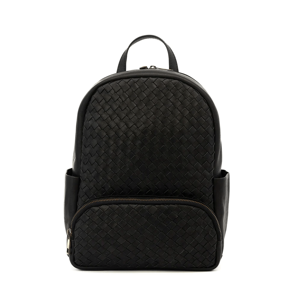 The Mini Woven Backpack | Women's Leather Backpack