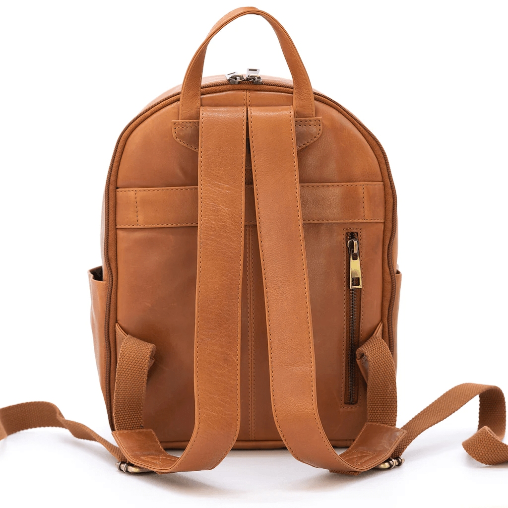 Woven Leather Backpack