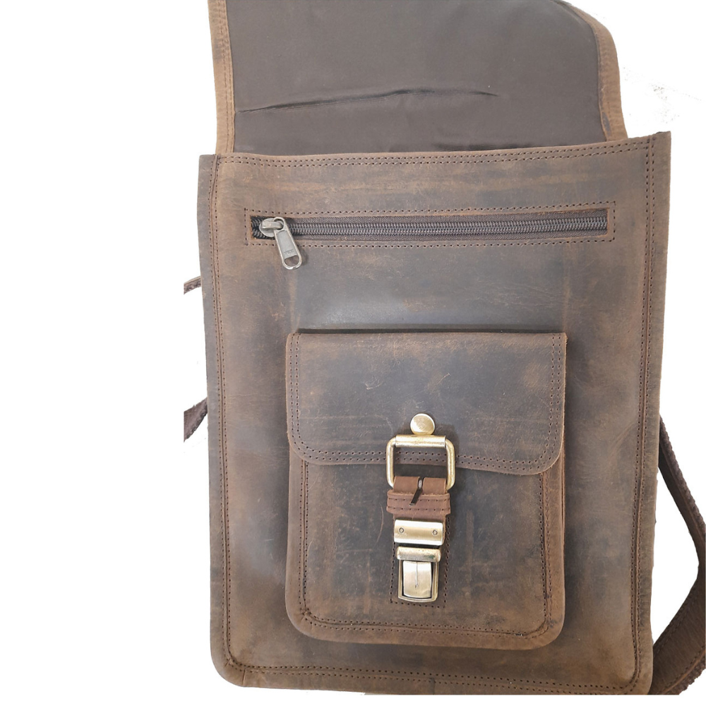 The Adesso | Leather Satchel Messenger Bag