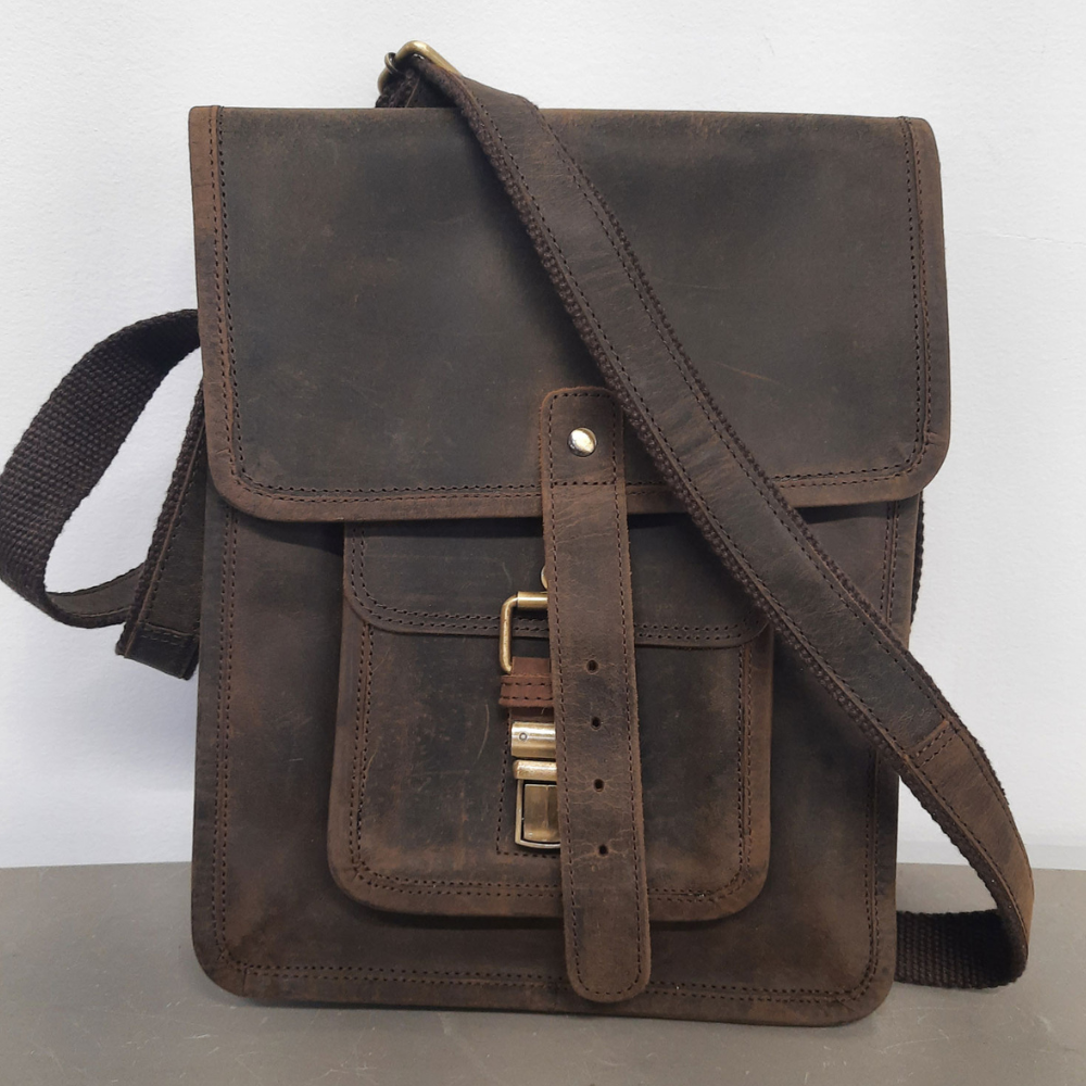 The Adesso | Leather Satchel Messenger Bag