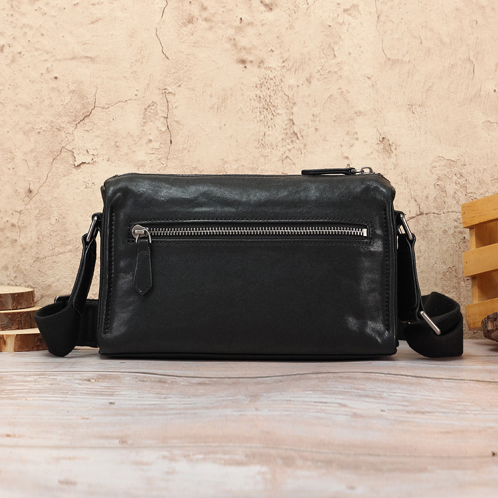 The Adriano | Black Crossbody Bag for Men