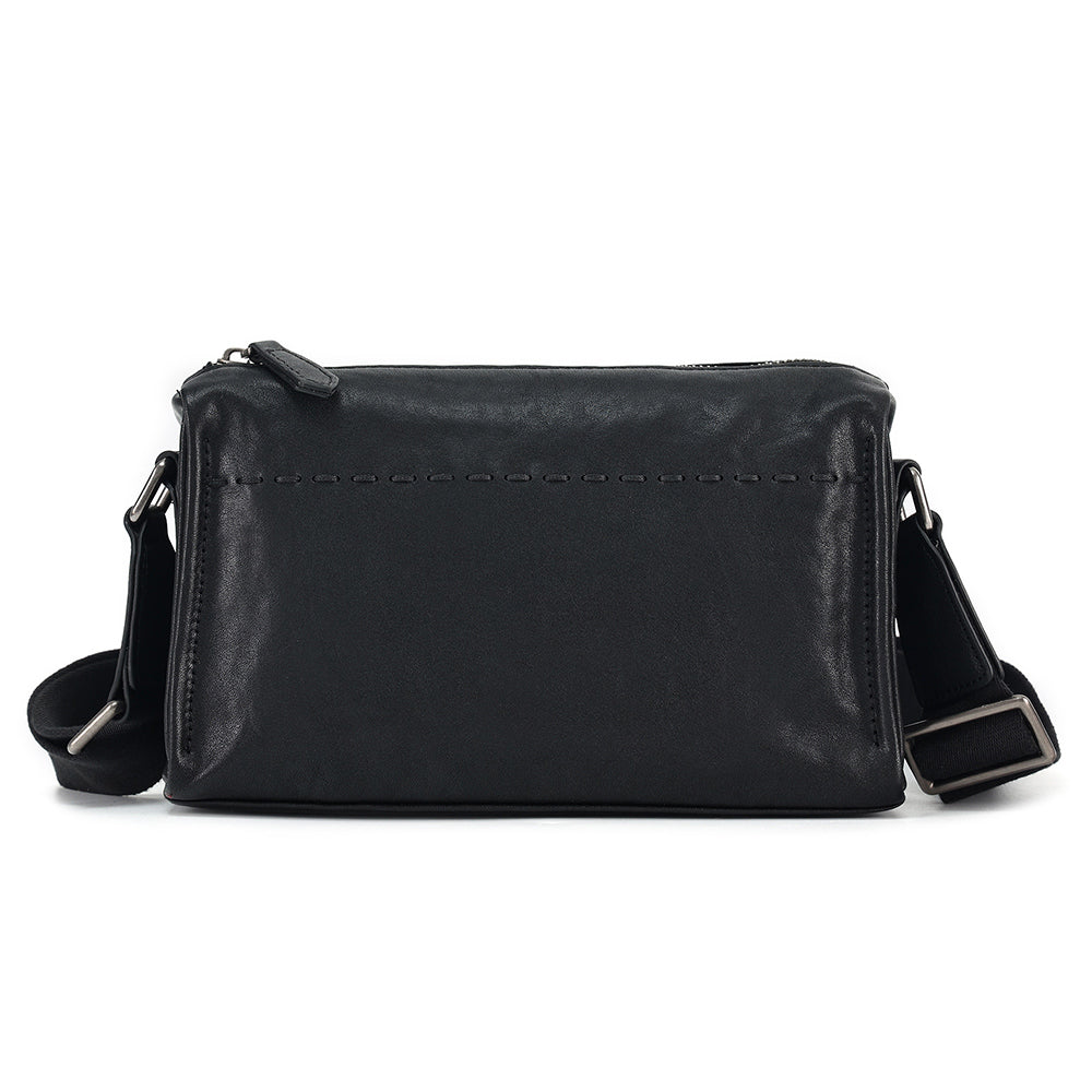The Adriano | Black Crossbody Bag for Men