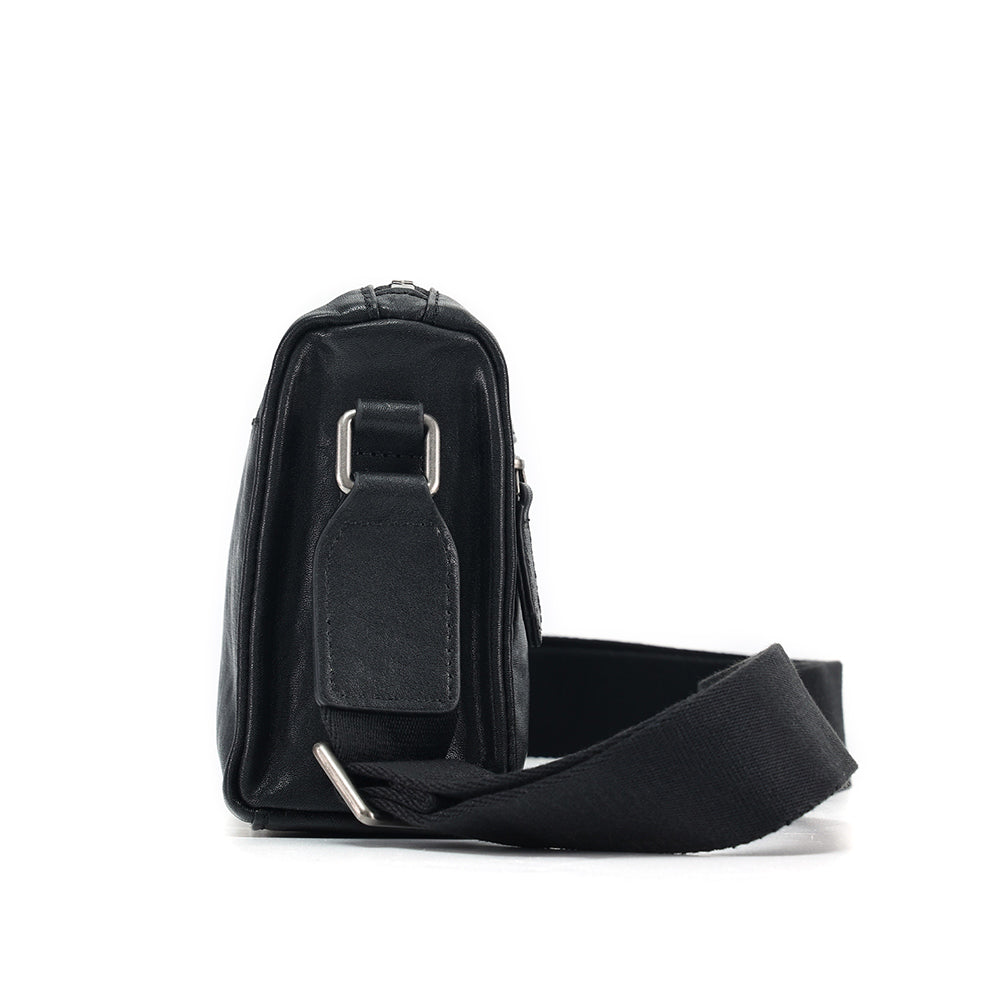 The Adriano | Black Crossbody Bag for Men