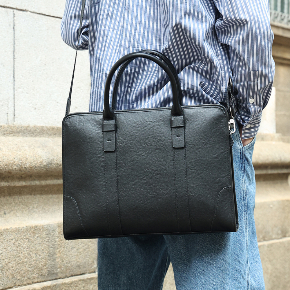 The Blake | Black Leather Briefcase for Men