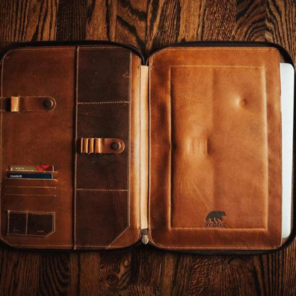 Leather macbook portfolio best sale