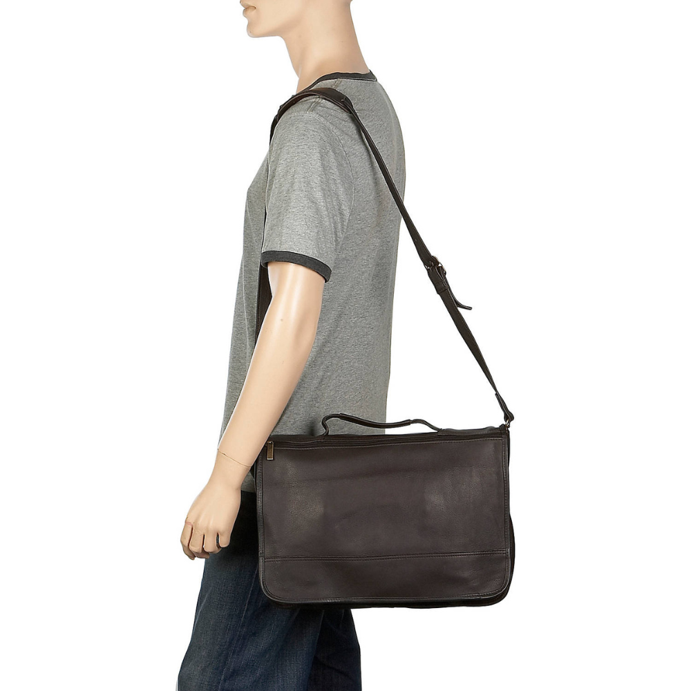 The Flumen | Expandable Leather Messenger Bag