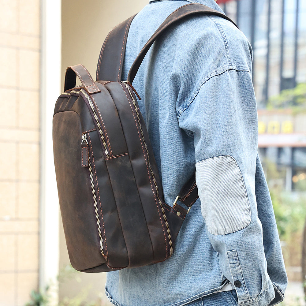 The Marrone | Travel Leather Backpack