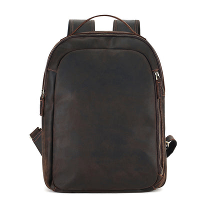 Plain Leather Backpack