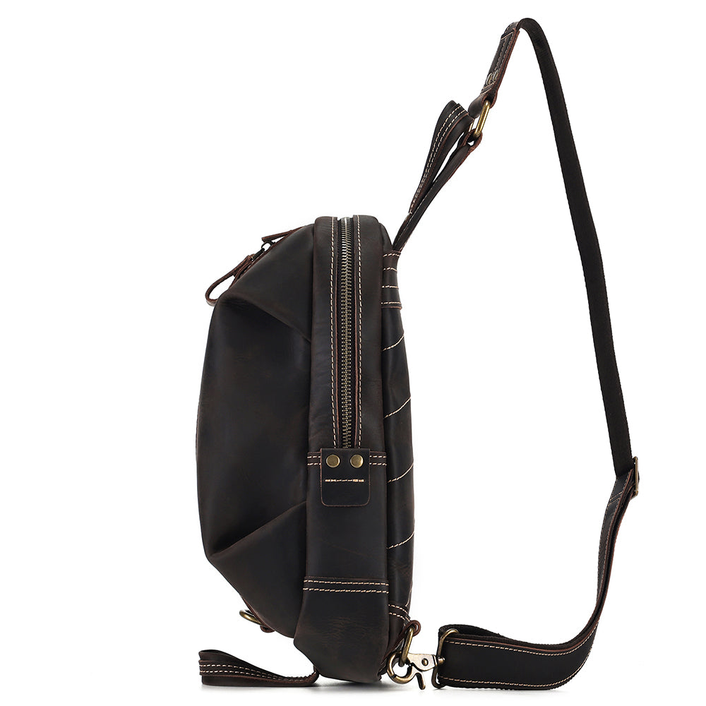 The Oreste | Classic Leather Sling Bag for Men