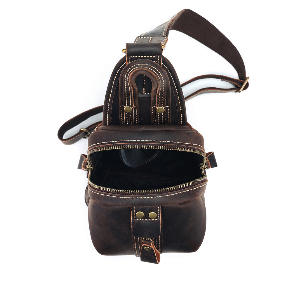 The Oreste | Classic Leather Sling Bag for Men