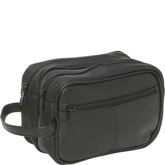 Large Leather Toiletry Bag for Men - Dopp Kit