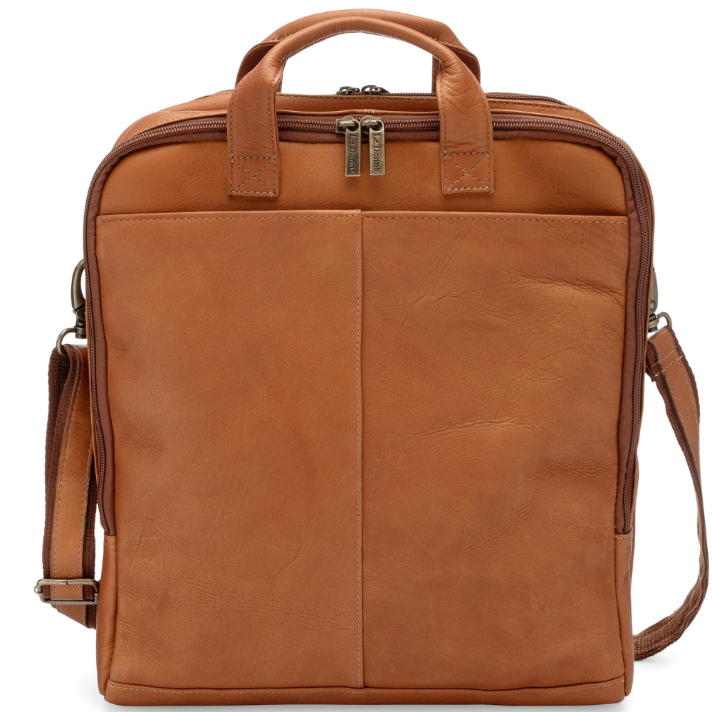 Leather Satchel Crossbody Laptop Bag