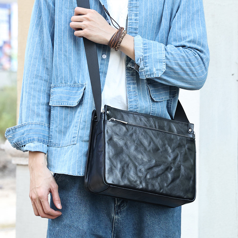 The Taini | Leather Messenger Crossbody Bag