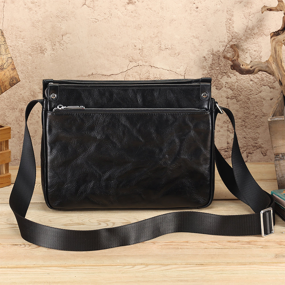 The Taini | Leather Messenger Crossbody Bag