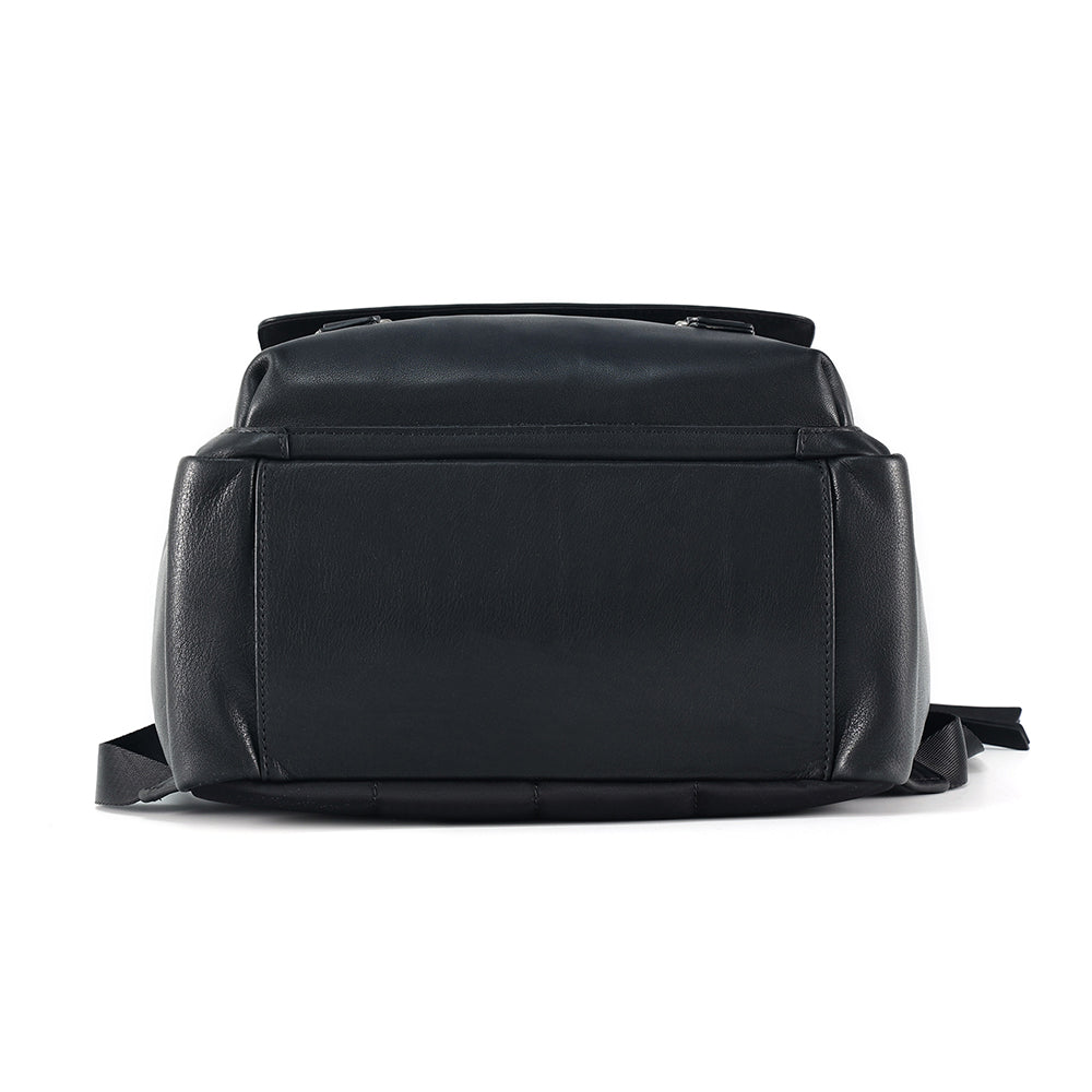 The Zilla | Black Leather Backpack for Men
