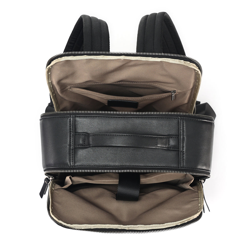 The Zilla | Black Leather Backpack for Men