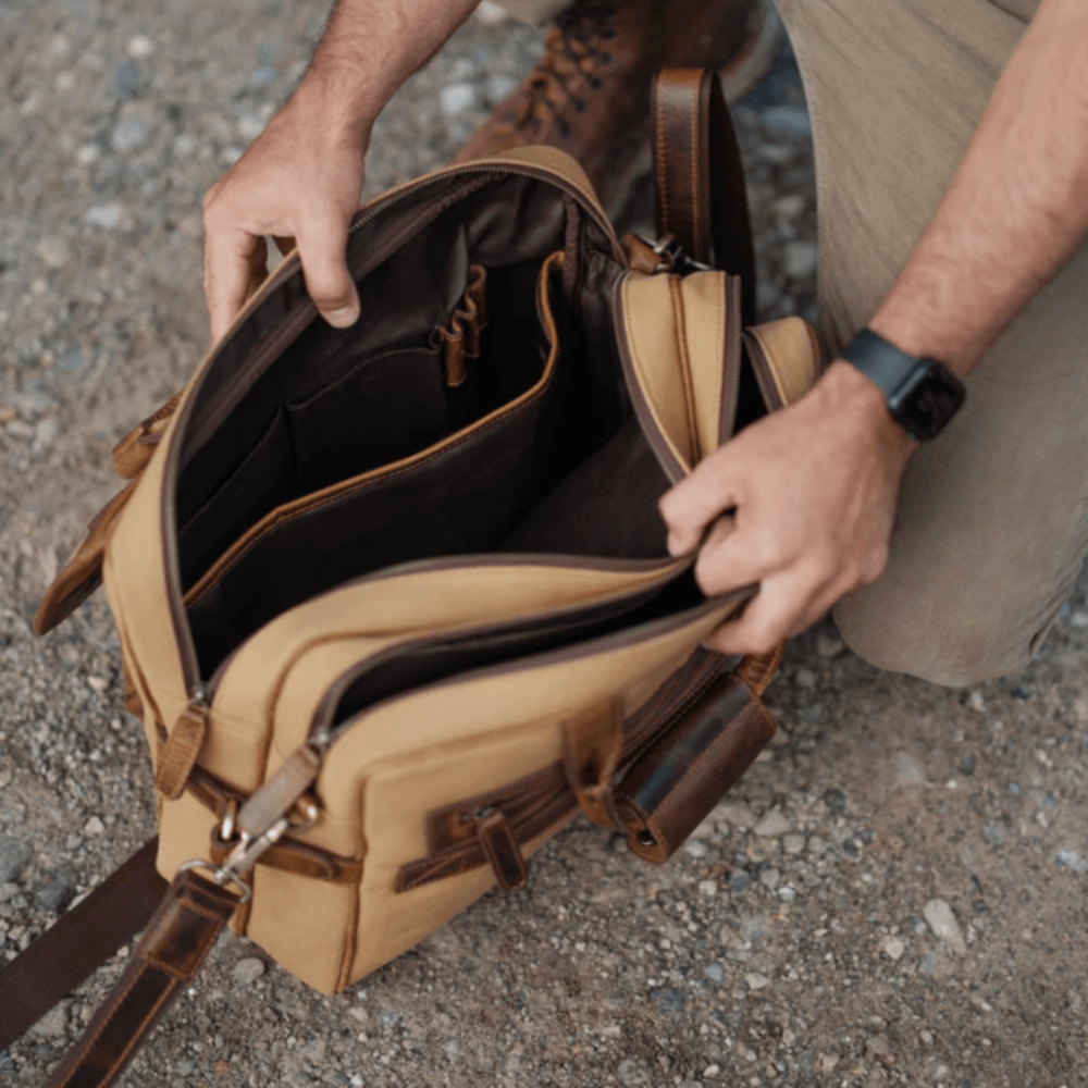 The Canvas Pilot | Men's Briefcase Laptop Bag