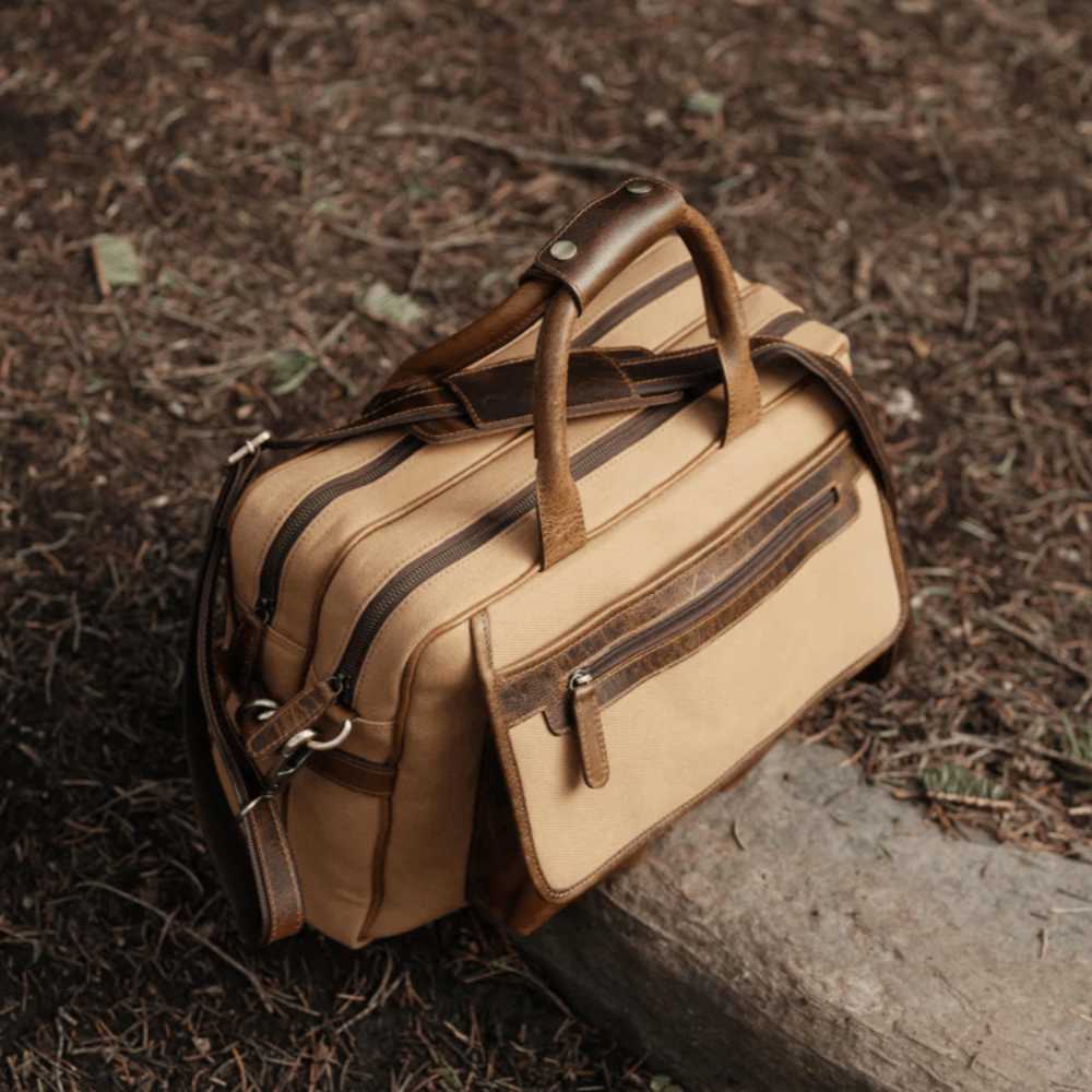 Waxed Canvas and Leather Bag