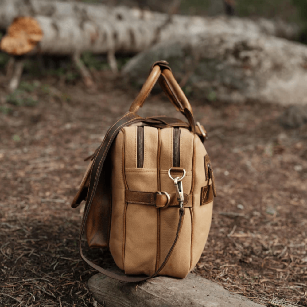 Waxed Canvas and Leather Bag