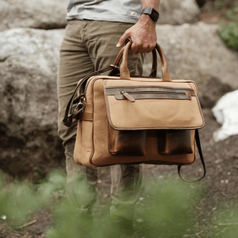 The Canvas Pilot | Men's Briefcase Laptop Bag