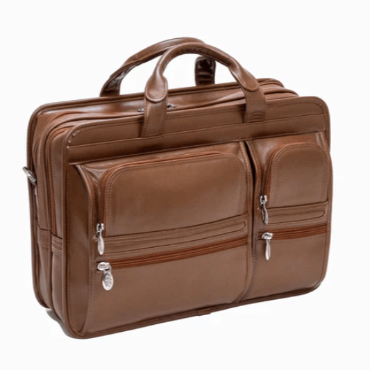 Leather Briefcase for Men - Classic 15 Inch Laptop Bag