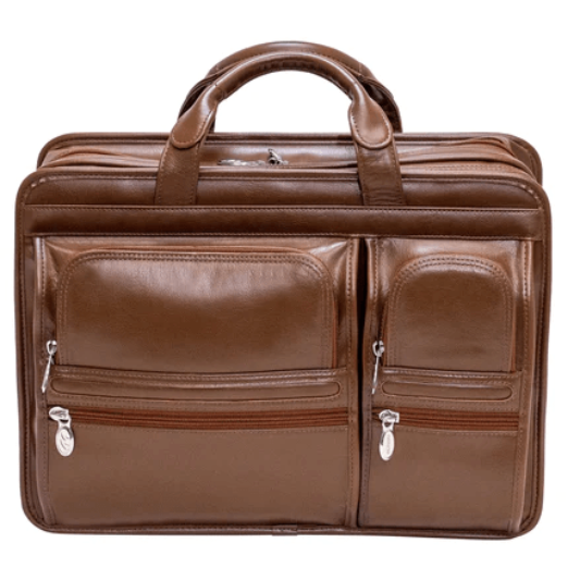 Leather Briefcase for Men - Classic 15 Inch Laptop Bag