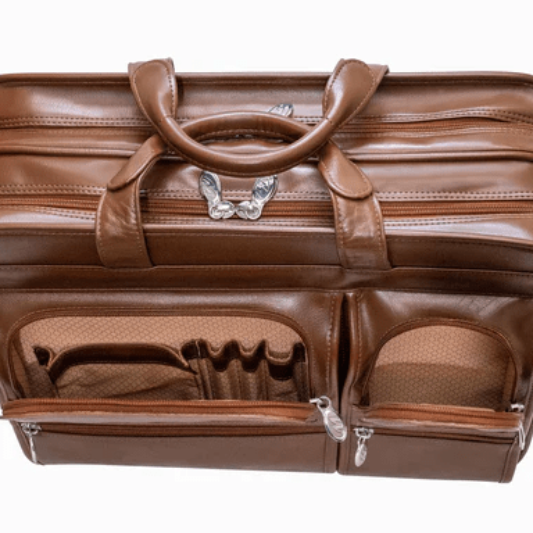 Leather Briefcase for Men - Classic 15 Inch Laptop Bag