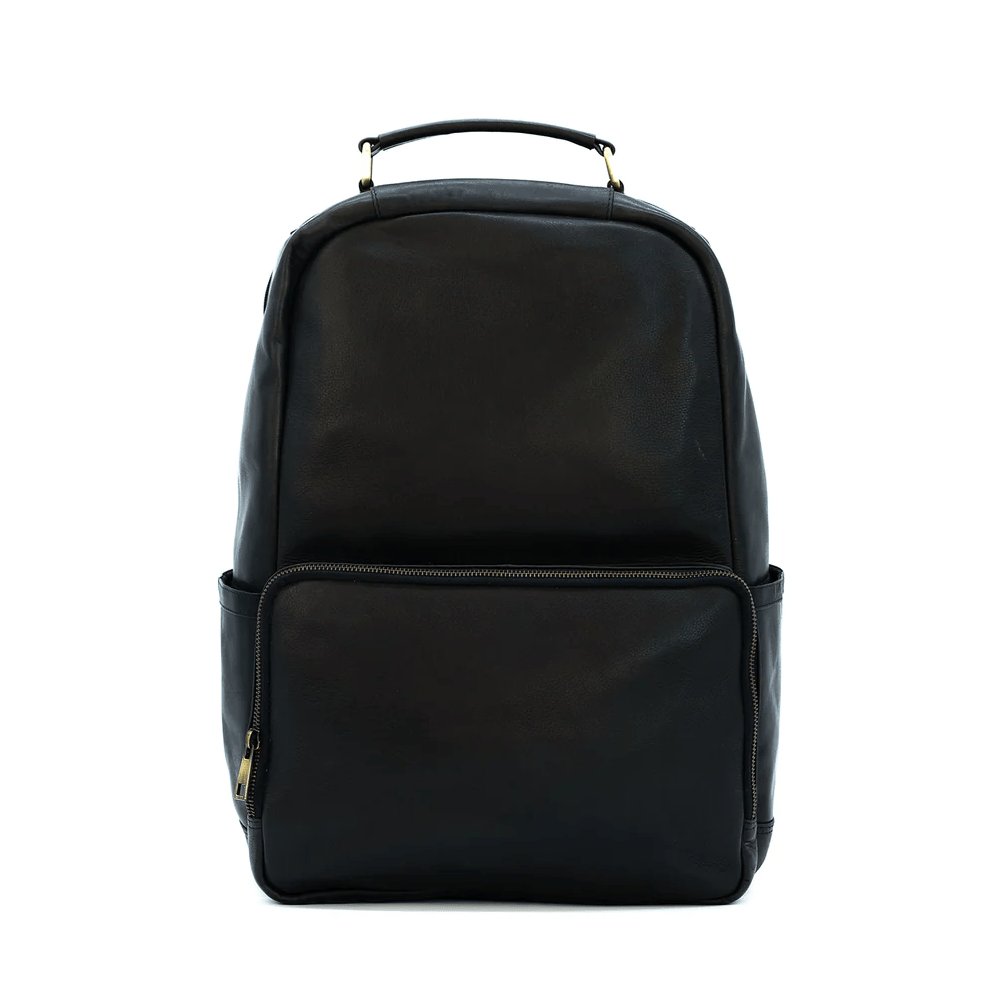 Small Leather Backpack - Black