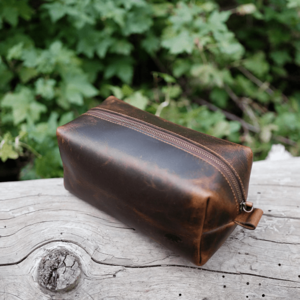 Small Leather Toiletry Bag