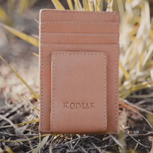 Small Mens Leather Wallet - EDC Card Holder Tan