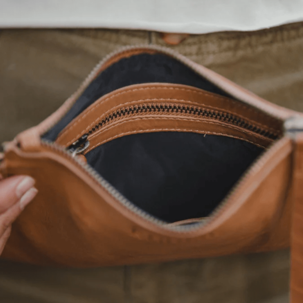 Slim Mini Leather Crossbody Sling Bag