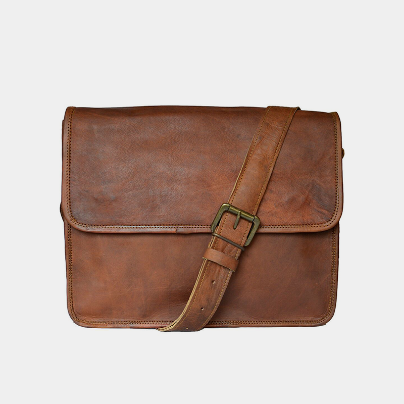 Leather crossbody messenger purse on sale