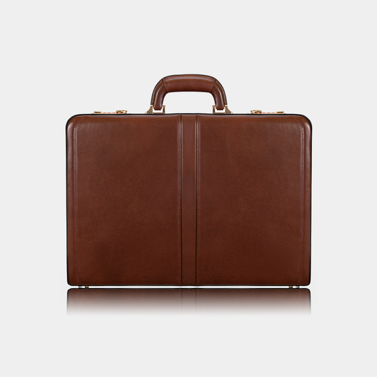 the harper leather briefcase light brown
