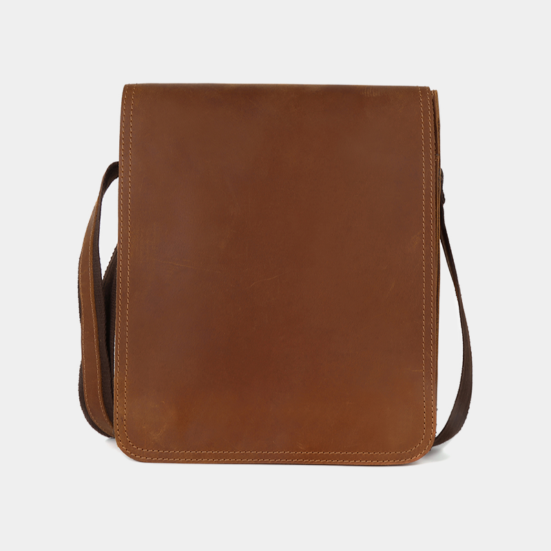 the hickory leather sling bag brown