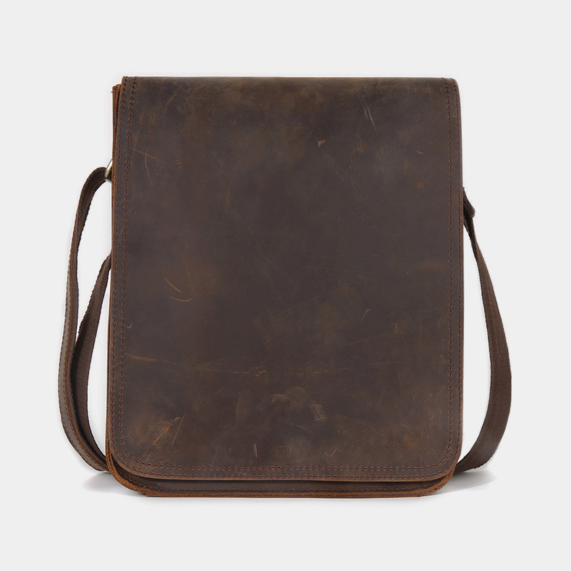 the hickory leather sling bag brown dark brown