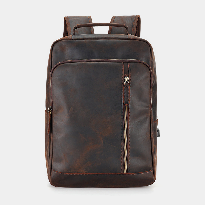 Leather Backpack for 15 Inch Laptops - Unisex Travel Bookbag The Real Leather Co. Leather Backpack for 15 Inch Laptops - Unisex Travel Bookbag The Real Leather Co.