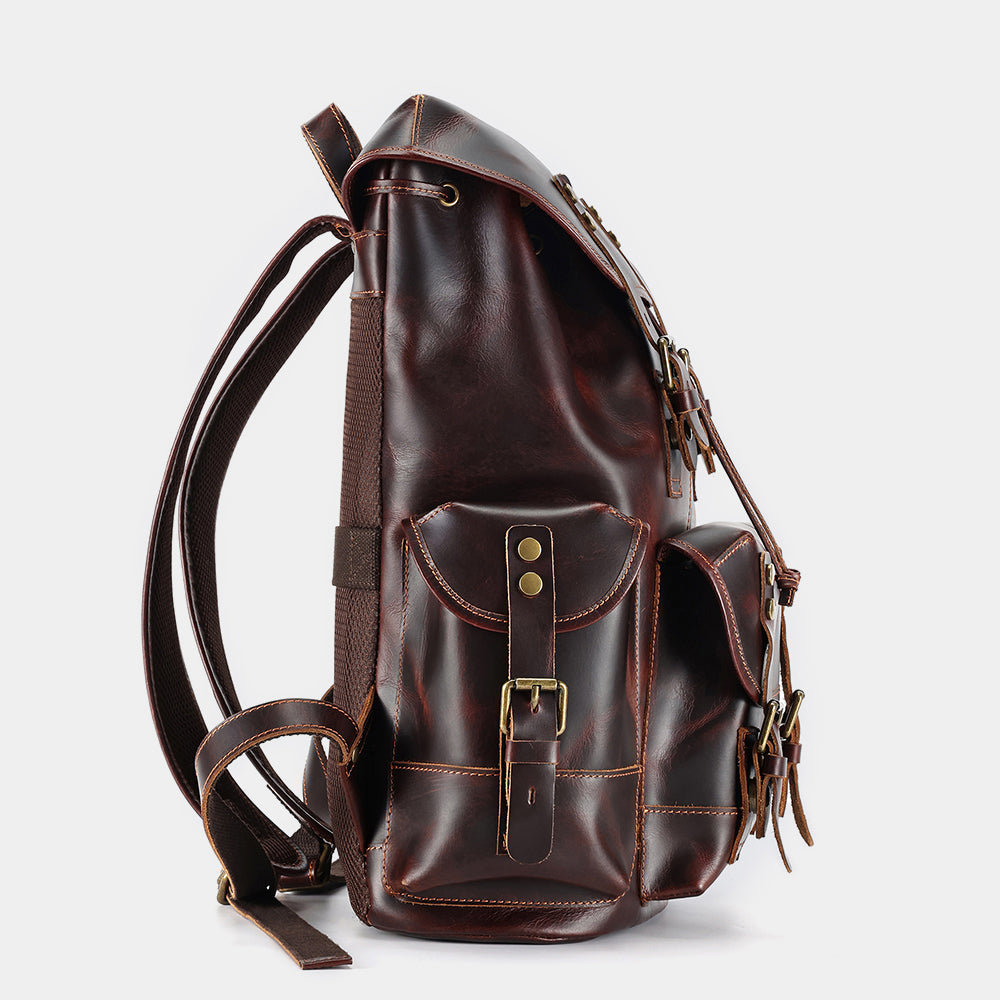 the wax leather laptop backpack the real leather co