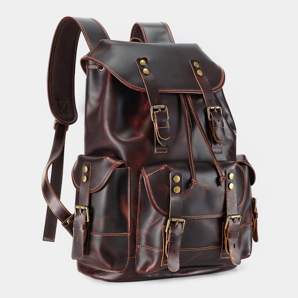 the wax leather laptop backpack the real leather co
