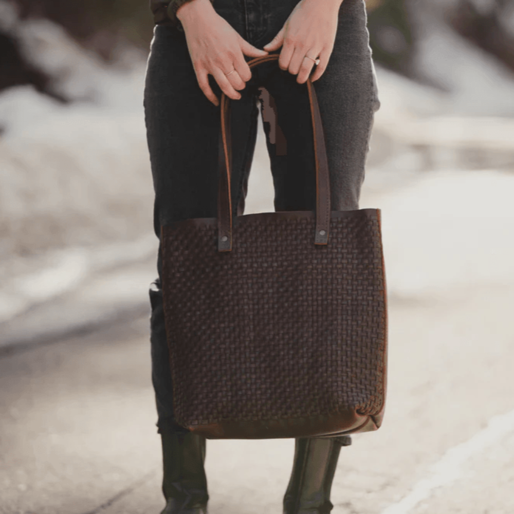 The Woven Leather Tote | Women's Classic everyday carry