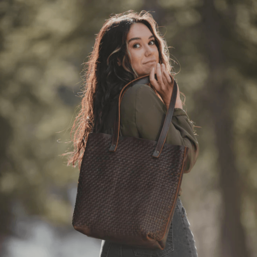 The Woven Leather Tote | Women's Classic everyday carry