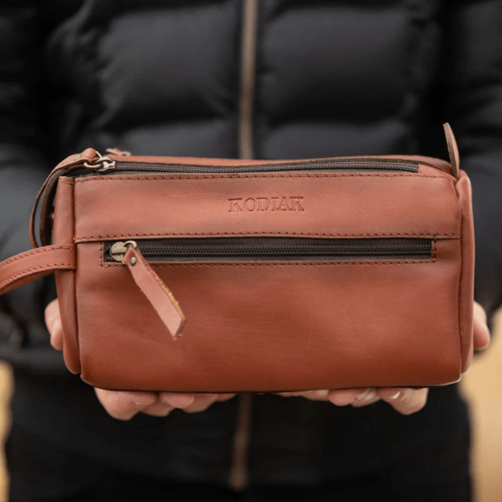 The Yukon Toiletry Bag - Full Grain Leather Travel Bag