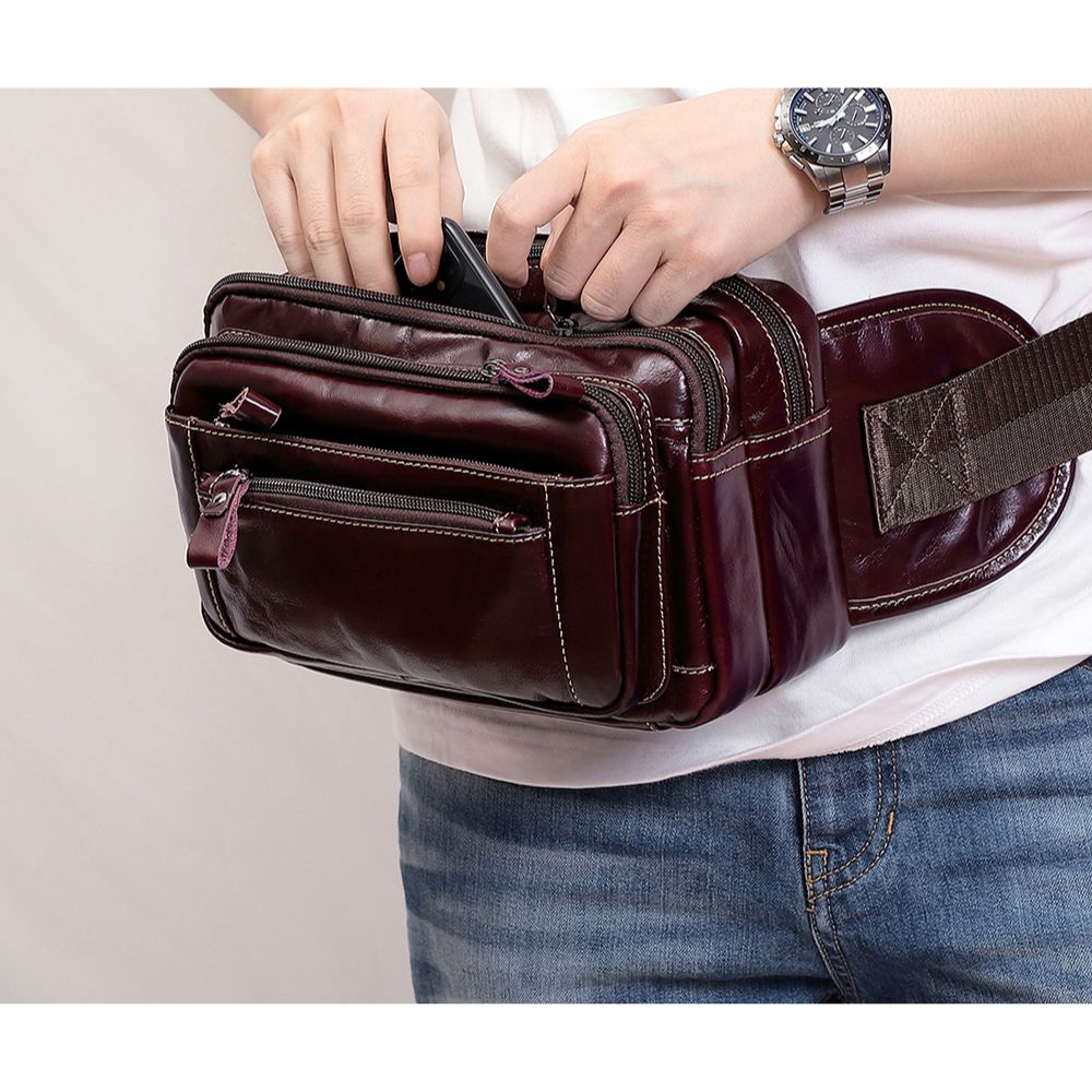 The Diverse | Men's Classic Leather Waist Bag