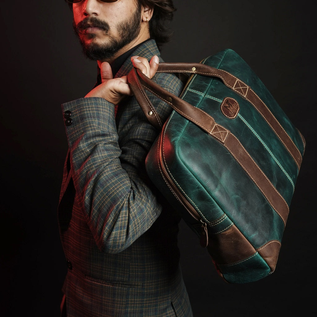 The Jefferson | Buffalo Leather Men's Briefcase Full Grain Laptop Bag