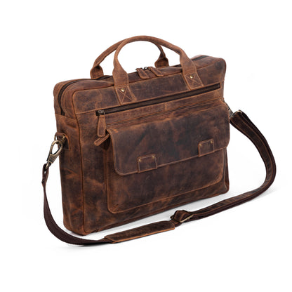 Rugged Leather Briefcase