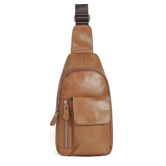 Women's Leather Sling Bag - Brown