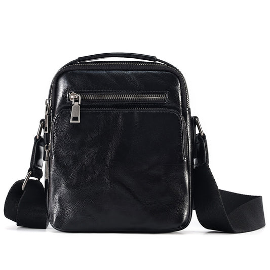 Leather Crossbody Bag with Zipper