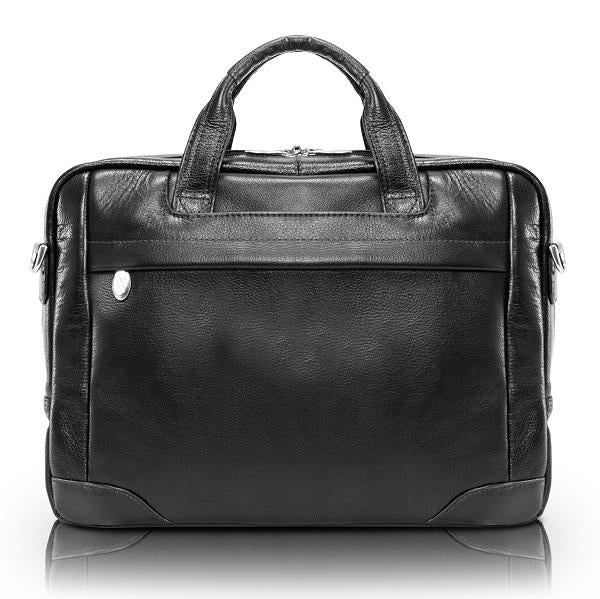 Lucky Gifts Genuine Leather Briefcase Bag Laptop Compartment High-Security  Italian Combo Number Lock 22 Liters Size:- H 12 inch/L 17 inch/W 3 inch  (Black) : .in: Computers & Accessories