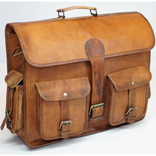 Leather Satchel Briefcase - Quality Leather Bag